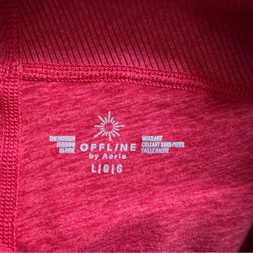 OFFLINE By Aerie | The Hugger Matching Ribbed Workout Set | L/XL - Red - Picture 11 of 12